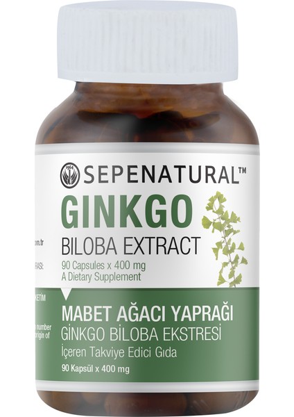 Sepe Natural Ginkgo Biloba Yaprak Ekstraktı 90 Kapsül X 400Mg