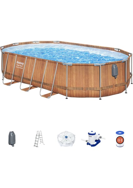 ® 56719 Power Steel® Comfort Jet™ Serisi Prefabrik Havuz Seti 6,10 M x 3,66 M x 1,22 M