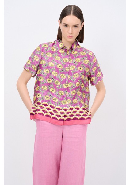 Desenli Kısa Kollu Gömlek