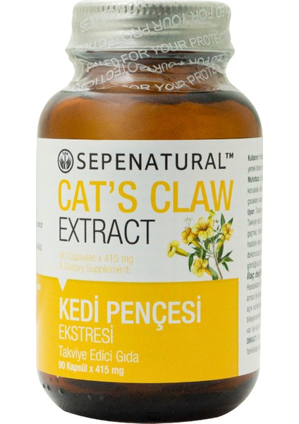 Sepe Natural Cat'S Claw Ekstraktı 90 Kapsül X 360Mg | Kedi Pençesi