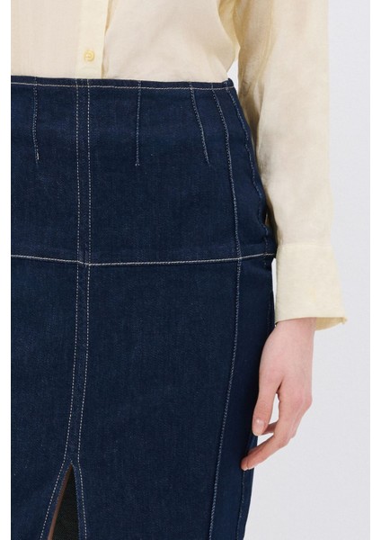 Yırtmaçlı Denim Etek fırsatları