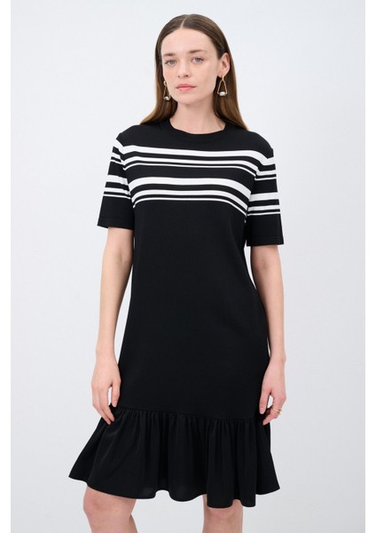 Kısa Kollu Triko Elbise C.siyah 124L9362000