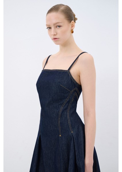 Volanlı Mini Denim Elbise fiyatları