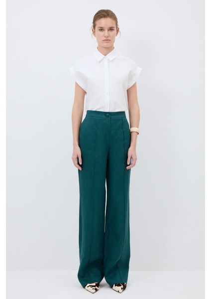 Yüksek Bel Bol Paçalı Pantolon modelleri