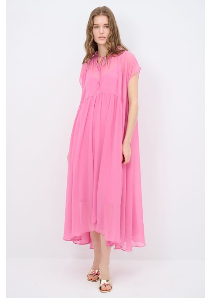 Şifon Elbise Pembe 124L9493000