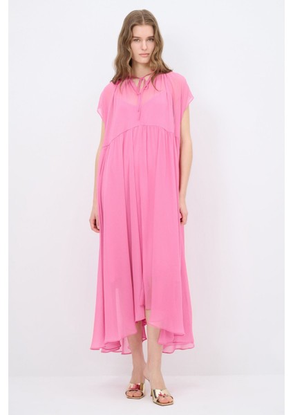 Şifon Elbise Pembe 124L9493000