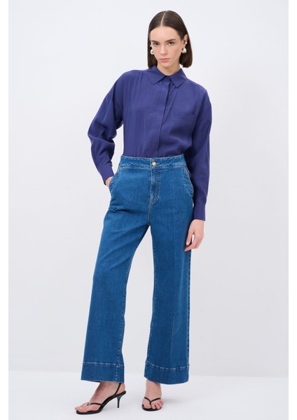 Geniş Paça Jean Pantolon