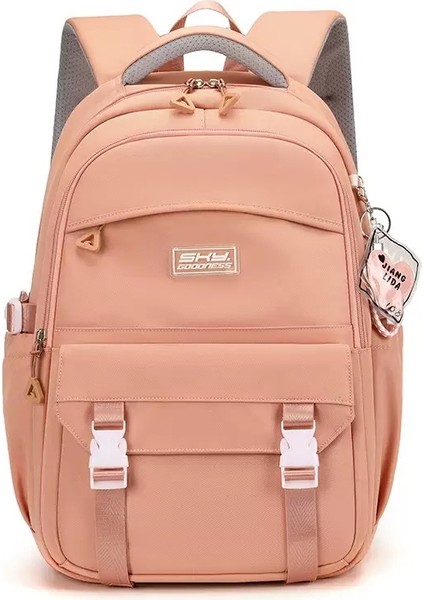 Sırt Çantası Basit Büyük Kapasiteli Seyahat Sırt Çantası Kadın Rahat Japon Tarzı Yeni Okul Çantası (Yurt Dışından)