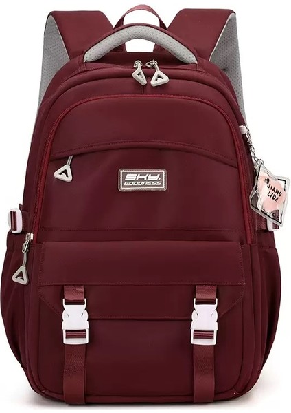 Sırt Çantası Basit Büyük Kapasiteli Seyahat Sırt Çantası Kadın Rahat Japon Tarzı Yeni Okul Çantası (Yurt Dışından)