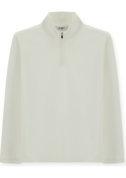 Bato Yaka Regular Fit Fermuarlı Pamuklu Sweatshirt