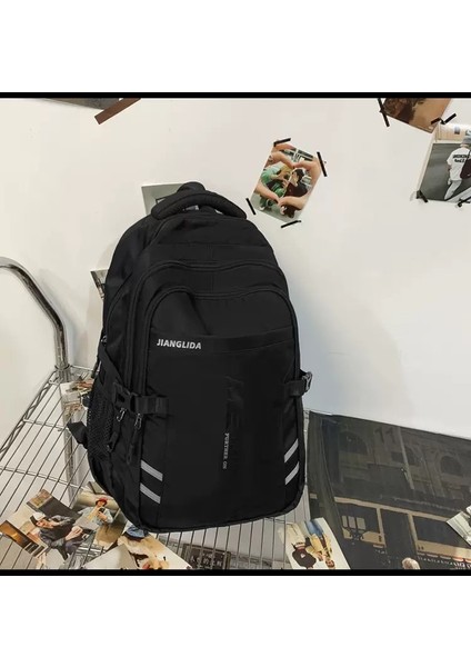 Sırt Çantası Erkek Basit Büyük Kapasiteli Seyahat Sırt Çantası Rahat Öğrenci Okul Çantası (Yurt Dışından)