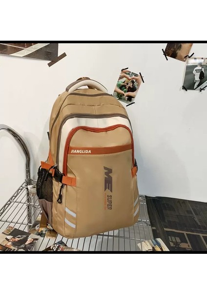 Sırt Çantası Erkek Basit Büyük Kapasiteli Seyahat Sırt Çantası Rahat Öğrenci Okul Çantası (Yurt Dışından)