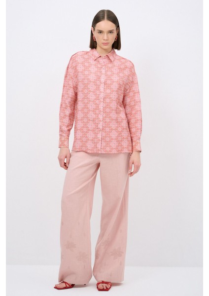 Desenli Keten Gömlek fırsatları