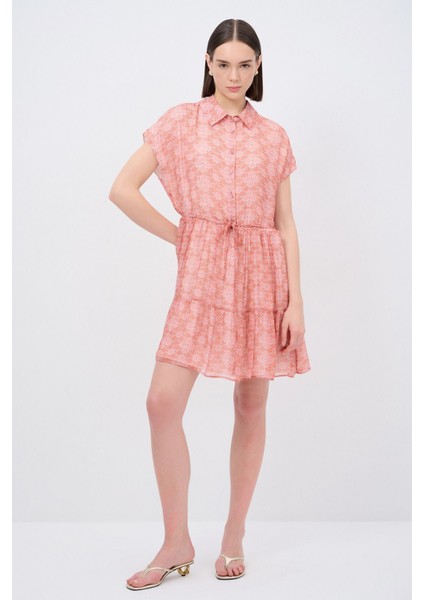 Desenli Kısa Şifon Elbise fırsatları