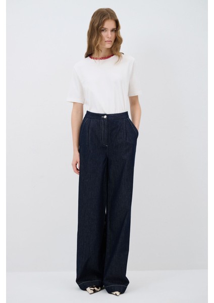 Pileli Bol Paça Pantolon modelleri