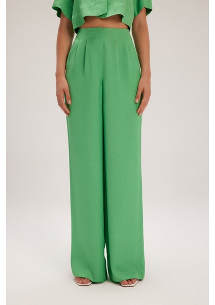 Geniş Paça Pantolon Yesil 15343859000 modelleri