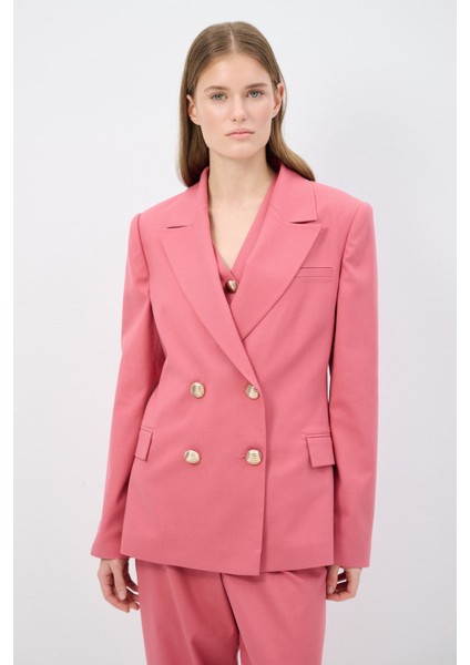 Düğmeli Ceket Pembe 11945092000