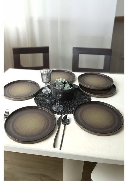 Vintage Stackable Servis Tabağı 27 cm 6 Adet 21781