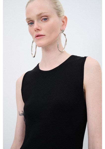 Bağcık Detaylı Triko Elbise Siyah 12445166000 modelleri