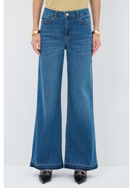 Bol Paça Denim Pantolon Lacivert 15344455002