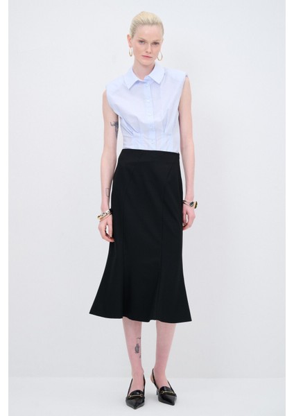 Kup Detaylı Etek Siyah 12744892000