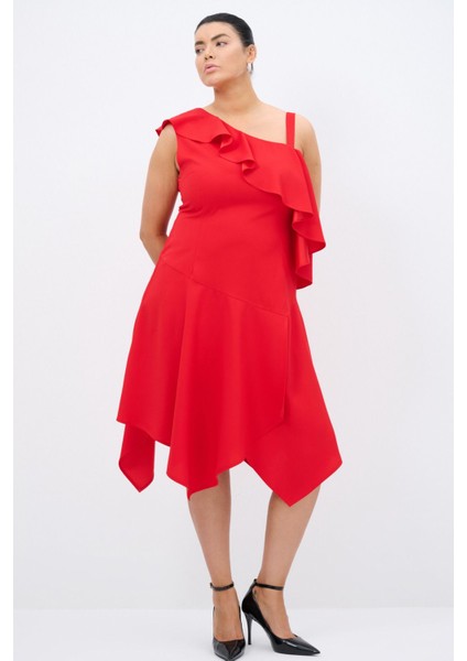 Tek Omuz Volanlı Elbise fiyatları