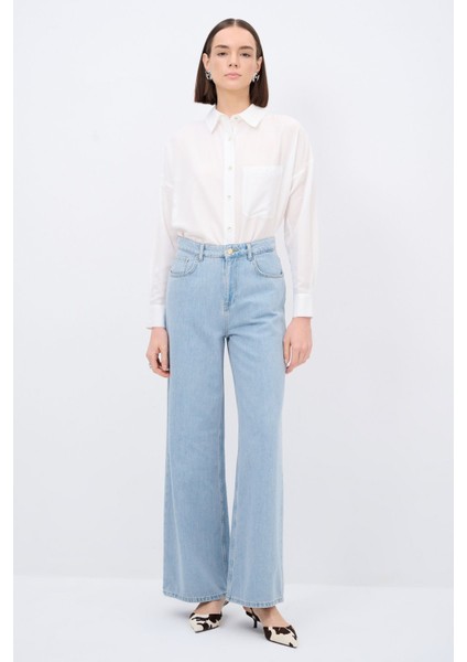Bol Paça Denim Pantolon fırsatları