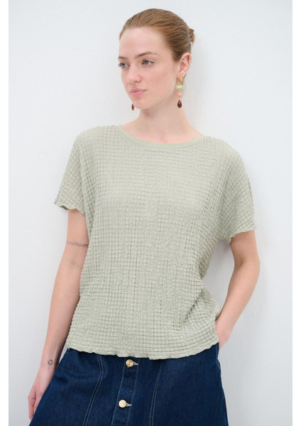 Kısa Kollu Bluz Mint 11545011000
