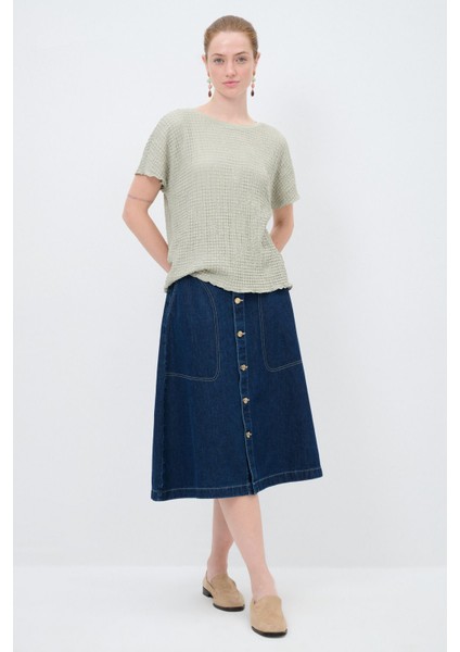 Kısa Kollu Bluz Mint 11545011000