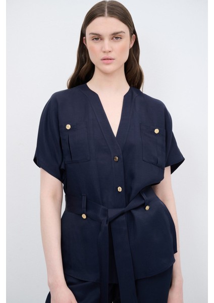 Viskon Bağlamalı Gömlek fırsatları