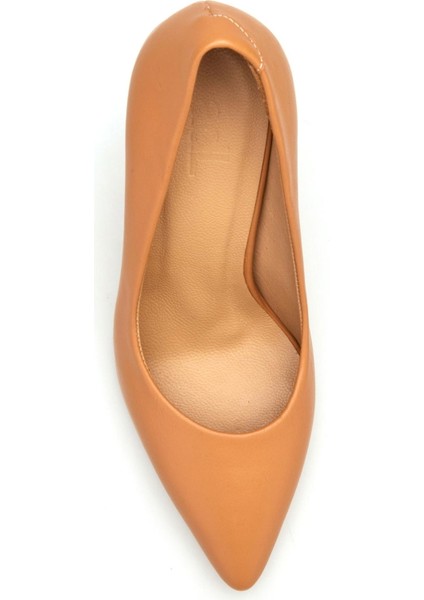 Deri Stiletto Ayakkabı Taba 10343807000