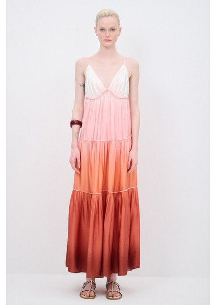 V Yaka Uzun Elbise fırsatları