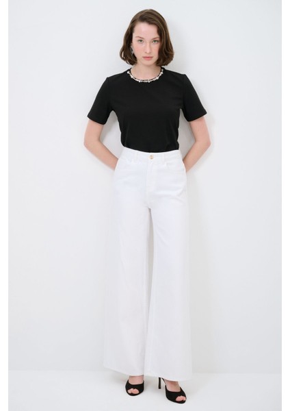 Bol Paça Non- Denim Pantolon Kemik 15345002001