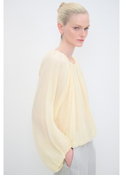 Uzun Kollu Bluz Sarı 11545195000 fırsatları
