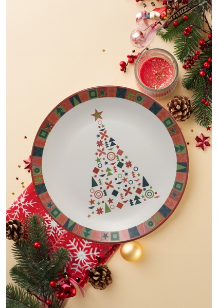Yılbaşı New Year Çam Servis Tabağı 26 cm 21652