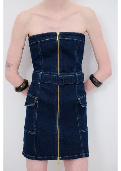 Fermuar Detaylı Mini Elbise fırsatları