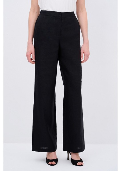 Geniş Paça Pantolon Siyah 153L9368002