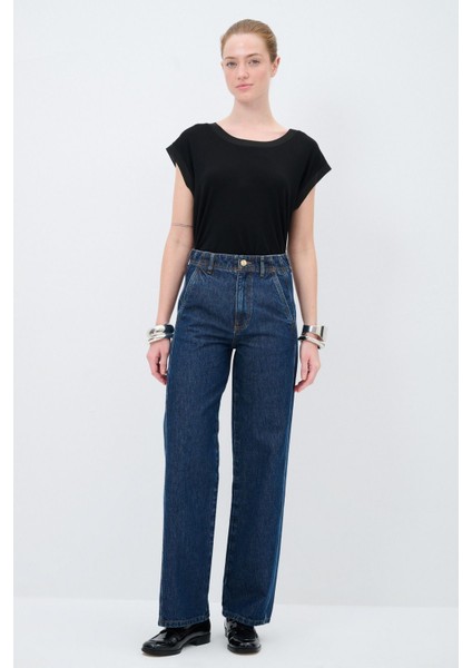 Cepli Bol Paça Denim Pantolon Lacivert 15344998000