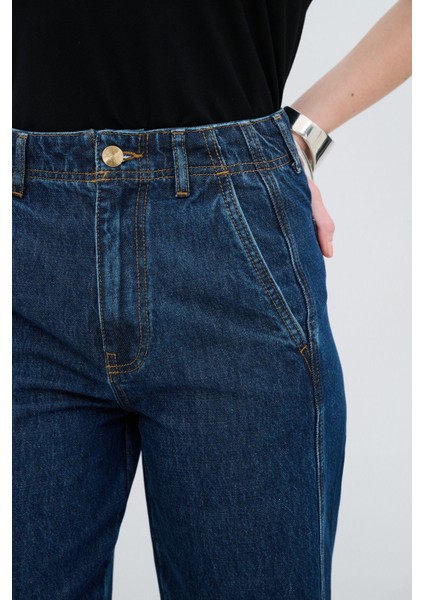 Cepli Bol Paça Denim Pantolon Lacivert 15344998000 fırsatları