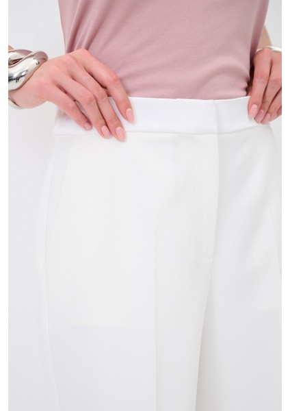 Saten Detaylı Pantolon Kemik 15344915000