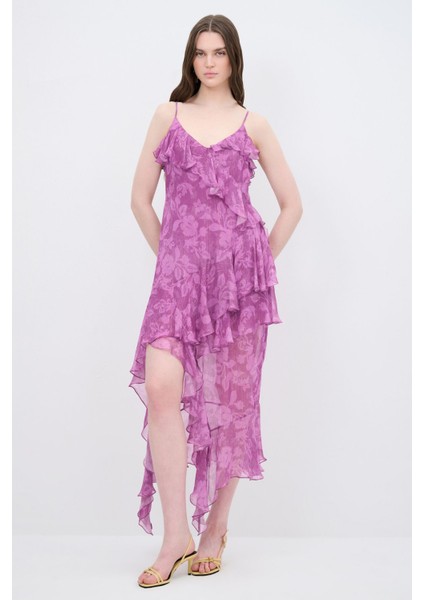 Desenli Şifon Elbise fırsatları