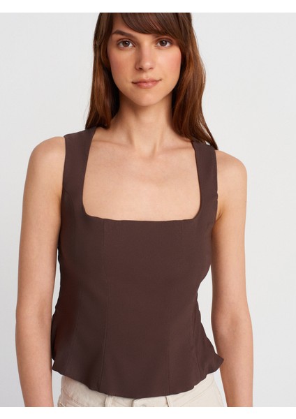 50860 Peplum Korse Top-Kahve modelleri