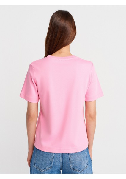 31763 Bisiklet Yaka T-Shirt-Pembe fiyatları