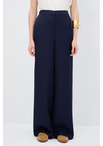 Keten Beli Lastikli Pantolon Lacivert 153L9368000