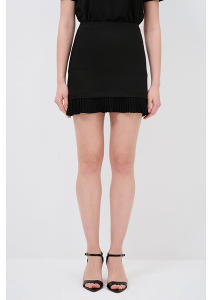 Piliseli Mini Etek Siyah 12742940004