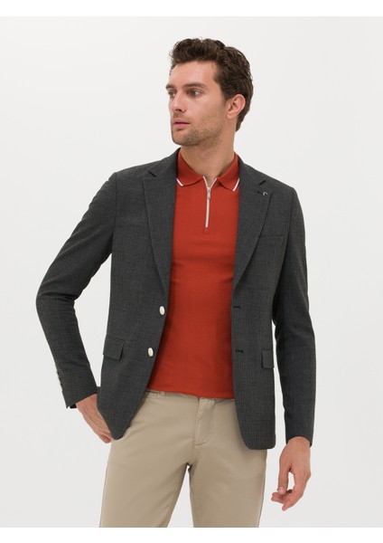 Erkek Antrasit Slim Fit Ceket 50264775-VR006