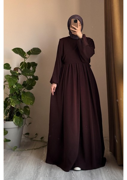 Yelekli Elbise - Kızıl Kahve