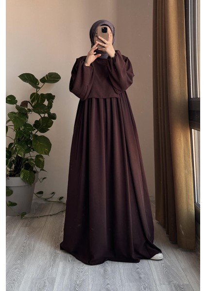 Yelekli Elbise - Kızıl Kahve modelleri