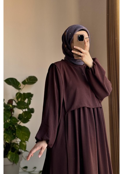 Yelekli Elbise - Kızıl Kahve fırsatları