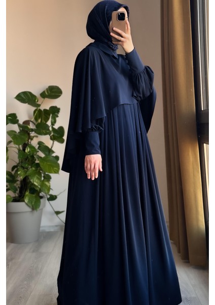 Pelerinli Elbise-Lacivert fiyatları